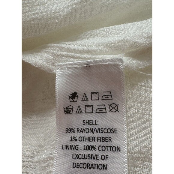 Rachel Zoe White Large Embroidered Etherial Glam Woman’s Angelic Blouse Boho - Picture 4 of 12